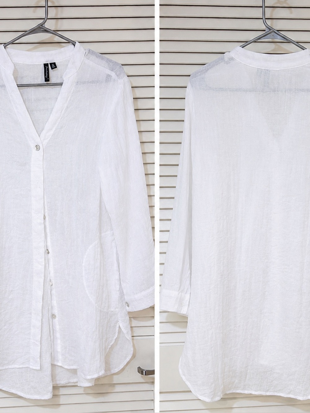 Portocruz White Gauze Beach Cover Up Tunic Shirt NWOT Size Medium - Picture 4 of 5
